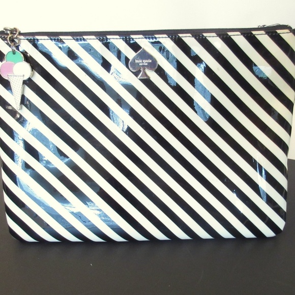 kate spade Handbags - Kate Spade Patent Striped Bag Ice Cream Charm